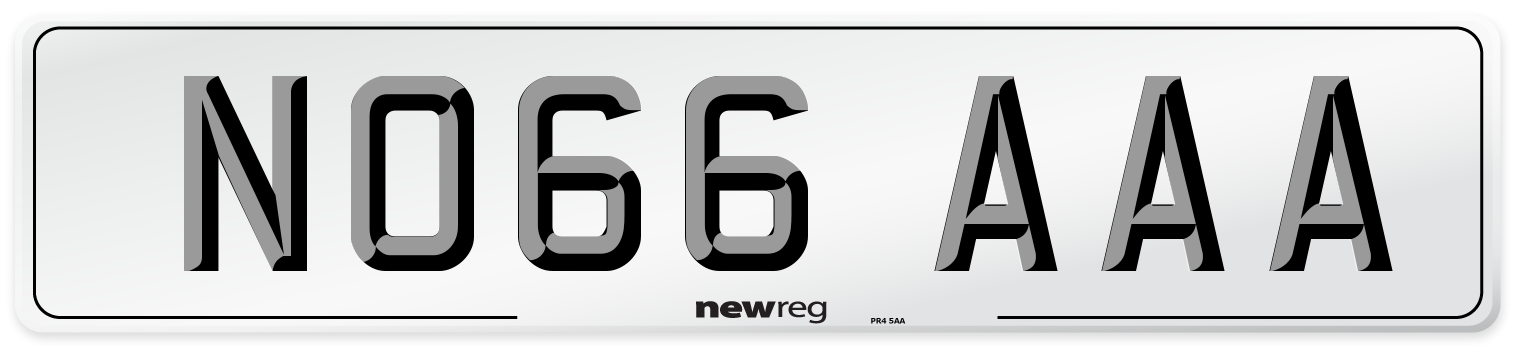 NO66 AAA Number Plate from New Reg